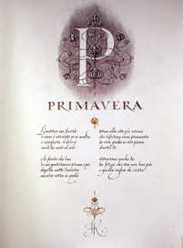 каллиграфия Primavera