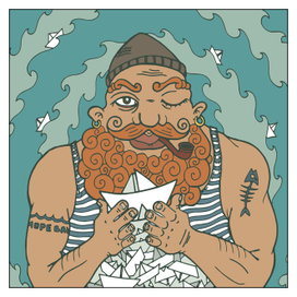 Моряк и оригами