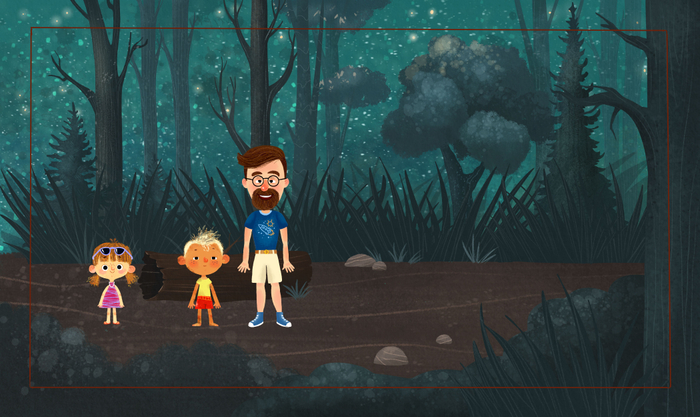 Фон для мультфильма "Ася и Вася" 