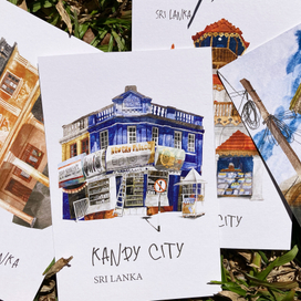 Сувенирный набор открыток. Иллюстрации архитектуры города.