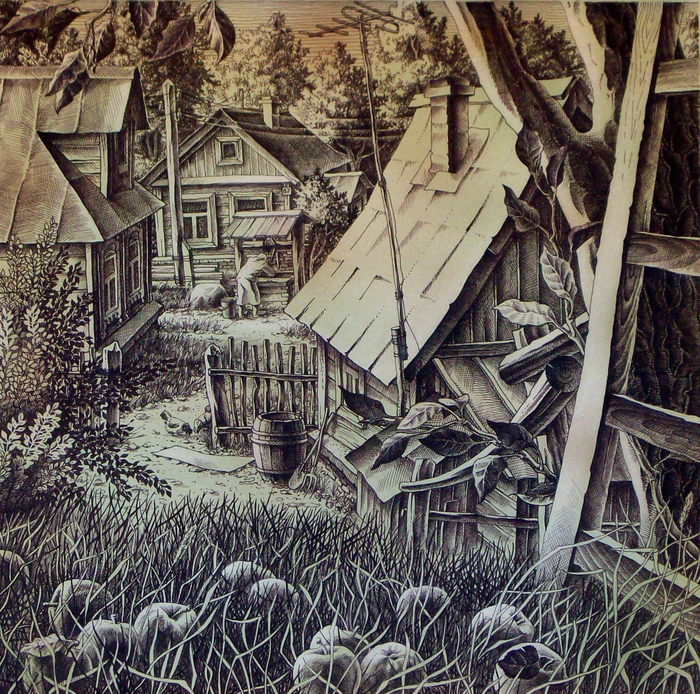 Деревня, которой ужЕ нет. Старая яблоня.