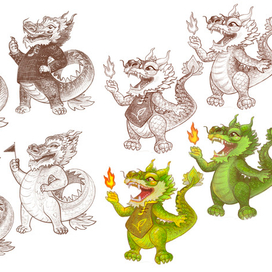 Зеленый китайский дракончик