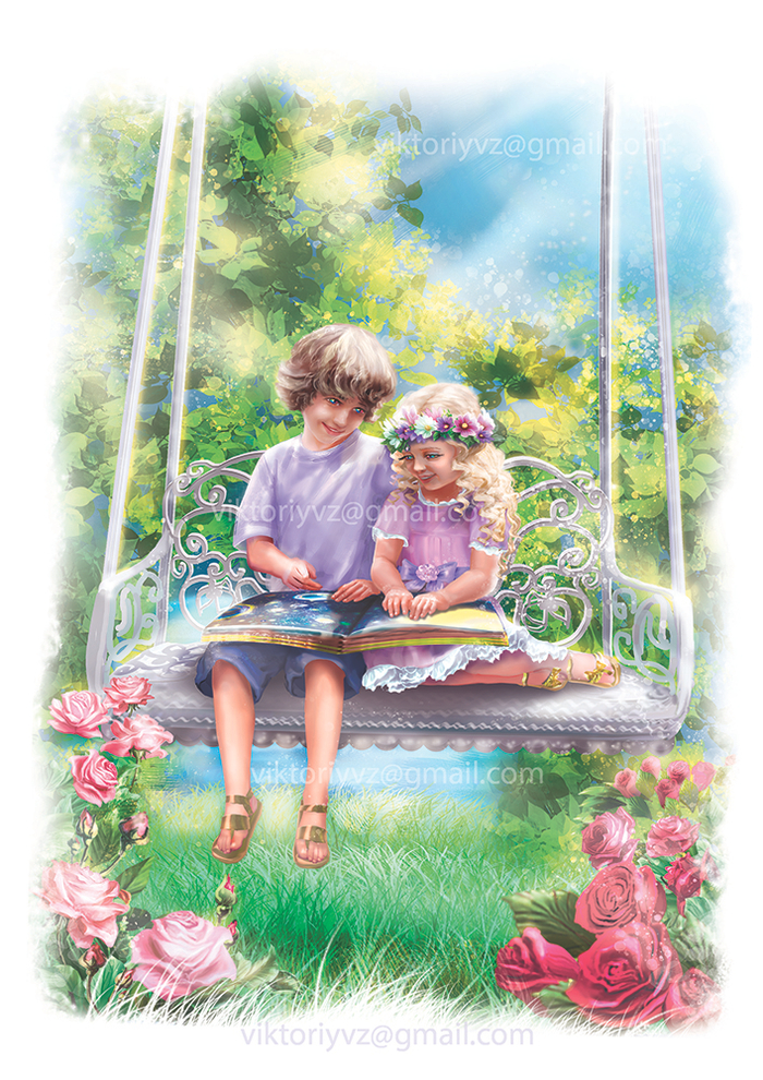 В саду. Цветопланета.