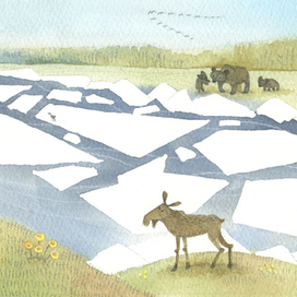 Книжка-картинка Весна (на Севере, Времена года)