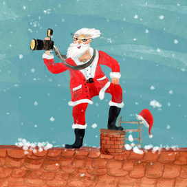 Санта после работы.