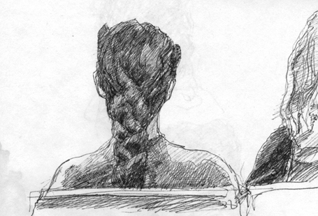 набросок со спины
