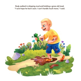 Мальчик мучает жабу