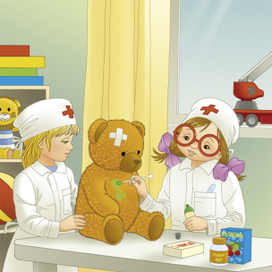 Обложка к детскому журналу "Неболейка"