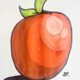 Экспериментальная работа (гуашь+маркер)