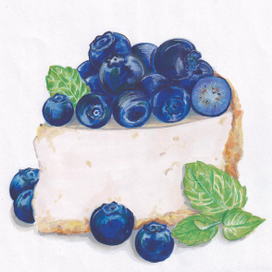 Кусочек пирога с черникой