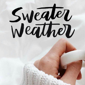 Леттеринг «Sweater weather»
