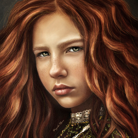 Цифровой портрет по фото Карины Киль. Детский портрет