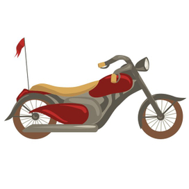 Мотоцикл. Иллюстрация для игры пексесо