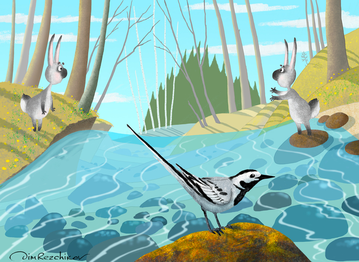"Апрель, весна, зайцы"