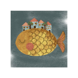 Открытка с рыбой