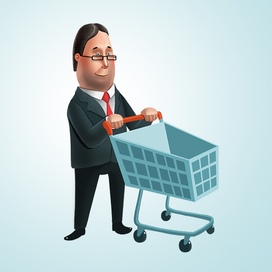 В магазин за покупками.