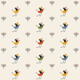 Паттерн с птичками 