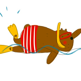 Мишка в ластах 