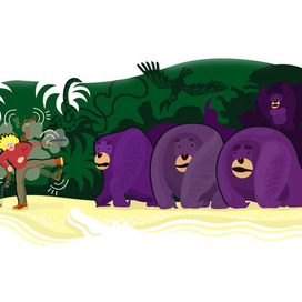 Я мастерски парировал атаки диких обезьян