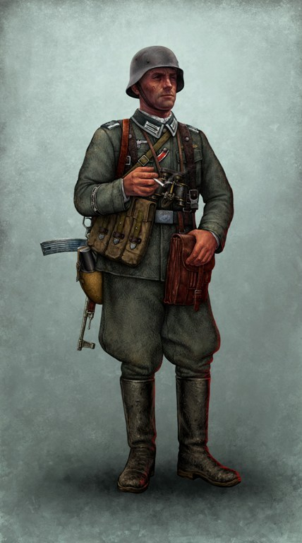 Унтер-офицер вермахта. Конец августа 1943.
