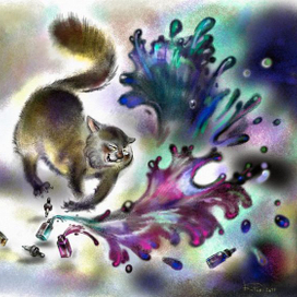 Кот-художник
