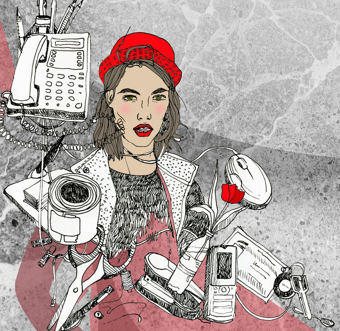 Аня и моё рабочее место