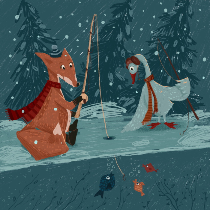 Лисонька и Гусик