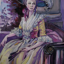 девушка в шляпе