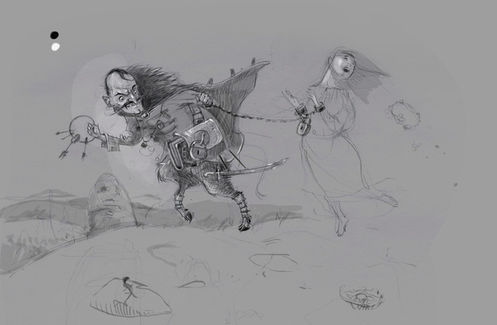 Чорнокнижник, ескиз