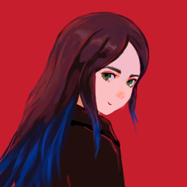 девушка в стили аниме 