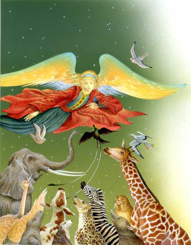 Животніе говорят с Ангелом