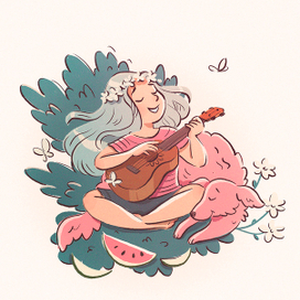 Ева сочиняет песни