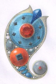 брошь-подвеска "Орнамент 7"