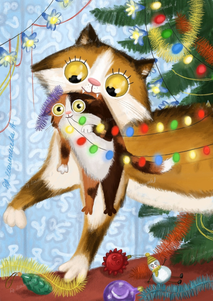 непослушный котенок