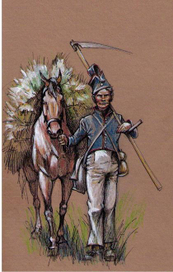 Лето 1812-го года. Французский кирасир на фуражировке