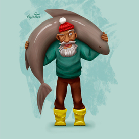 Концепт персонажа рыбака