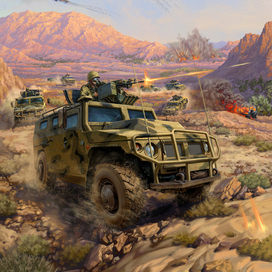 "Тигр" в атаке.