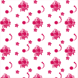 Паттерн цветочки и листочки