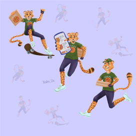 Концепт персонажа для доставки еды