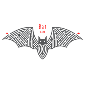 Лабиринт летучая мышь. Коллекция изображений для Хэллоуин.