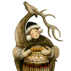 Эвенк и его олень