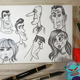Персонажи в карандаше 