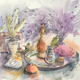 Натюрморт с гиацинтами