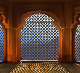 Декорации к спектаклю " 1001 Ночь " для ледового театра Елены Бережной 2014г.