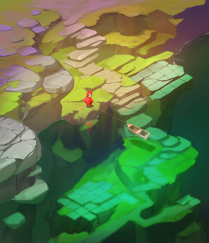 Shape and color study in photoshop