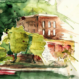 Дом в зелени парка