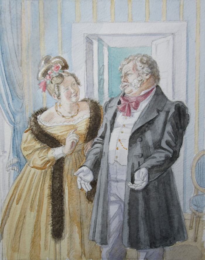 Иллюстрация к рассказу Чарльза Диккенса "Дуэль в Грейт-Уимлбери",2022