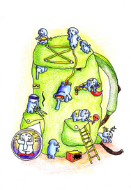 слоны в рюкзаке