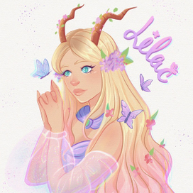 Иллюстрация девы "Сирень"