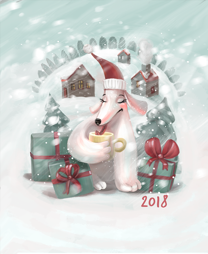 Новогодняя открыточка 2018